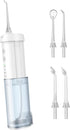 NewWay Water Dental Flosser for Teeth, Portable and Rechargeable Oral Irrigator with 4 Flossing Tips Waterproof Teeth Cleaner Picks for Home Trave...
