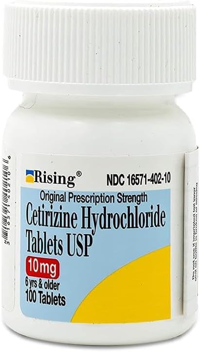 Cetirizine 10 mg Antihistamine Tablets Generic for Zyrtec 24 Hour Allergy 100 Tablets 100 ct. bottles 4 Pack Total 400 ct. (4)...