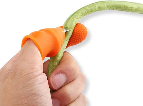 Fruit and Vegetable Picking Potted Plants Trim Silicone Thumb Knife Set Picking Portable Knife Garden Tools (1)...