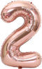 Tellpet Rose Gold Number 2 Balloon, 40 Inch...