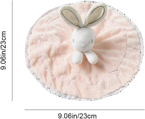 Rabbit Security Baby Comforter,Baby Girl Newborn Essentials Blanket,Personalized Soothing Towel for Newborns Pink 9.06 Inch- Nursery Gift...