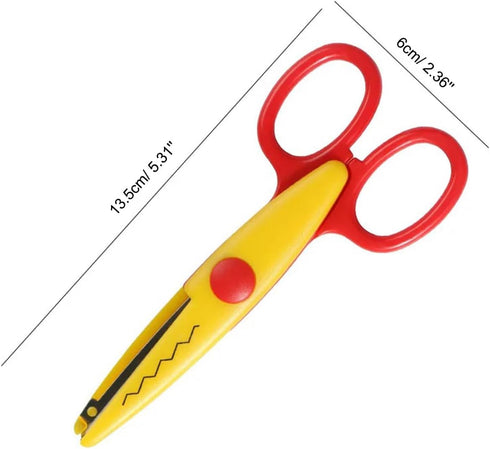 Paper Edge Scissors, Set of 6 Craft Scissors with 6 Different Wavy Lines Decorative Edge, DIY Art Paper Scrapbooking Decorative Edge Scissors...