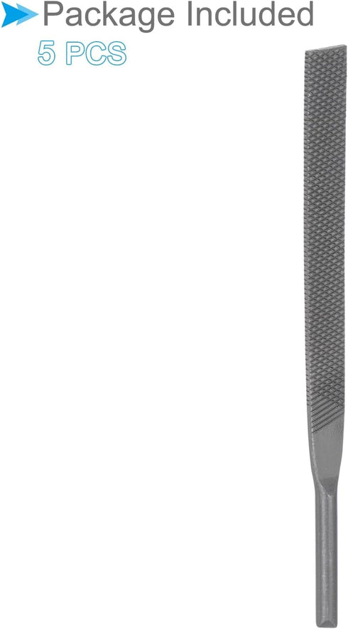 Pneumatic Air Metal File Set, 0.2" Shank Diameter 5" Total Length, Coarse Tooth Polishing Rasps Flat Files - (Applications: for Metal Polishing)...