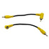 2Pcs RCA Phono Right Angle 90 Degree Male to Male Audio Subwoofer Cable Stereo RCA Projector Cable Gold Plated for Amplifiers Home Theater HDTV Ho...