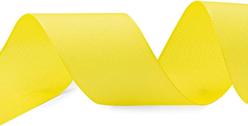 LIUYAXI 2" X 50 Yards Solid Yellow Grosgrain Ribbon, Perfect for Crafts, Wedding Decor, DIY Hair Accessories, Sewing, Gift Package Wrapping and Mo...