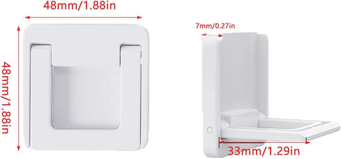 2 Pack Sliding Door Lock Handle Foldable Sticky Safety Non Punching Grip Sticker for Slide Window Closet Cabinet Glass Doors Home Kitchen Washing ...