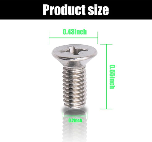 Pack-4 Stainless Steel Brake Disc Rotor Screws for Front and Rear, Cross Flat Head Screw Set is Best Replacement for Honda, Hyundai and Kia Models...
