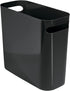 mDesign Plastic Small Trash Can, 1.5 Gallon/5.7-Liter Wastebasket, Narrow Garbage Bin with Handles for Bathroom, Laundry, Home Office - Holds Wast...