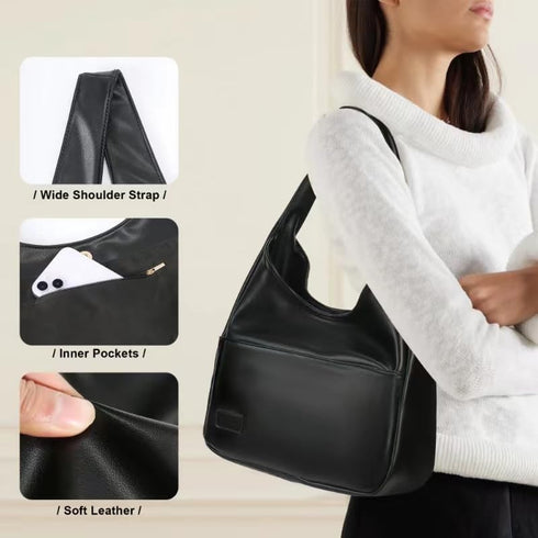 Tote Bag for Women - Vegan Leather Hobo Bags Women's Trendy Shoulder Bag Large-capacity Soft College Tote Bags...