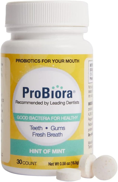 ProBiora Oral Probiotics for Teeth and Gums | Dental Probiotics for Improved Oral Health | Bad Breath Treatment for Adults | ProBiora3 Patented Pr...