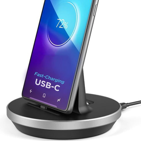 Encased Desktop Charging Stand for USB-C Phone and Tablets, Adjustable Case-Friendly Dock Station Charger, Super Fast Charge Compatible (Wired Typ...