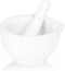 LEETOYI Porcelain Small Mortar and Pestle, Ceramic Herb Grinder Pill Crusher Set, 3.3 inch White...