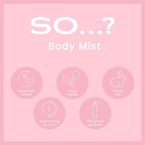 So…? Body Mist Set - Body Spray for Women - Gifts for Women - 650 to 1000 Sprays - Travel Size Perfume - Vegan Perfumes for Women - 4 pcs...