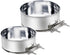 Kennel Stainless Steel Bowls Hanging Crate Durable Anti-Spill Food Feeder Dish Water Bowl 2PCS Quick Lock Cage with Clamp Holder for Small Sized D...