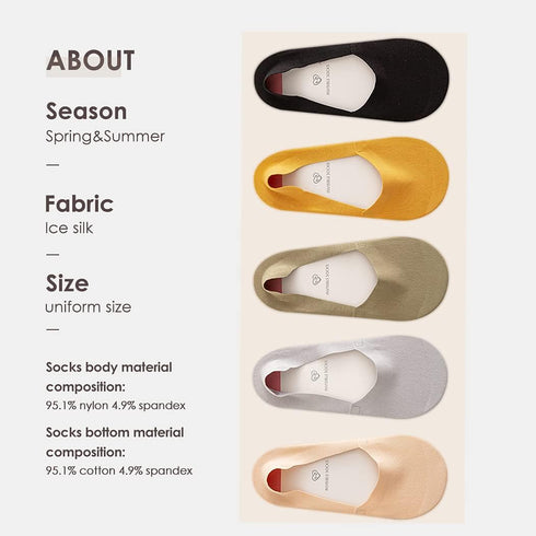 Women No Show Socks Low Cut Women Invisible for Flats and Dress Shoes Liner Socks with Non-Slip Heel Grips...