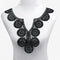 1pc Embroidery Round Sexy V Lace Neckline Fabric, DIY Collar Lace Fabrics for Sewing Supplies Crafts (Black)...