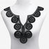1pc Embroidery Round Sexy V Lace Neckline Fabric, DIY Collar Lace Fabrics for Sewing Supplies Crafts (Black)...