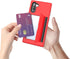 Galaxy s21 Case with Card Holder,Silicone Hybrid Protective Wallet Cover Case for Samsung Galaxy s21 - Black...