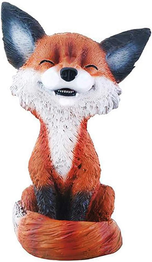 Mulandd YTC Brown and Black Smiling Fox TeeHee Themed Decorative Figurine Statue...
