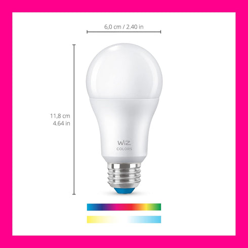WiZ Connected 60W A19 LED Smart Light Bulbs - Connects to Your Wi-Fi - E26 Smart Bulb - Control with Voice or App + Activate with Motion - Matter ...