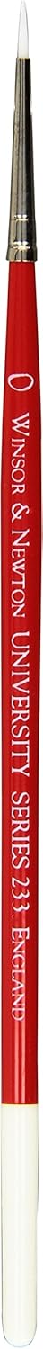 Winsor & Newton University Brush, Series 233 Round, SH #0, Red,white...