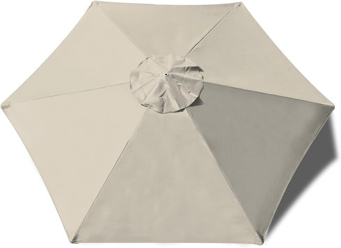 EliteShade USA 7.5FT Replacement Covers 6 Ribs Market Patio Umbrella Canopy Cover (CANOPY ONLY) (Beige)...
