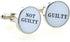 Guilty Not Guilty Attorney Lawyer Judge Law Pair Cufflinks in a Presentation Gift Box & Polishing Cloth...