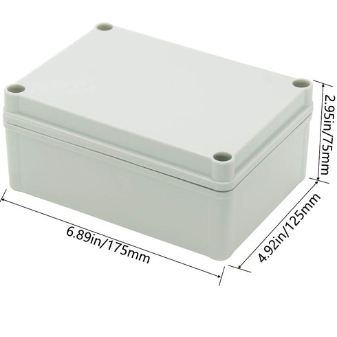 Zulkit Junction Box ABS Plastic Dustproof Waterproof IP67 Junction Boxes Universal Electrical Project Enclosure DIY Electronic Project Box Grey 6....