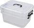 8 Liter Plastic Storage Box, 2-Pack Clear Storage Bins with Handles...