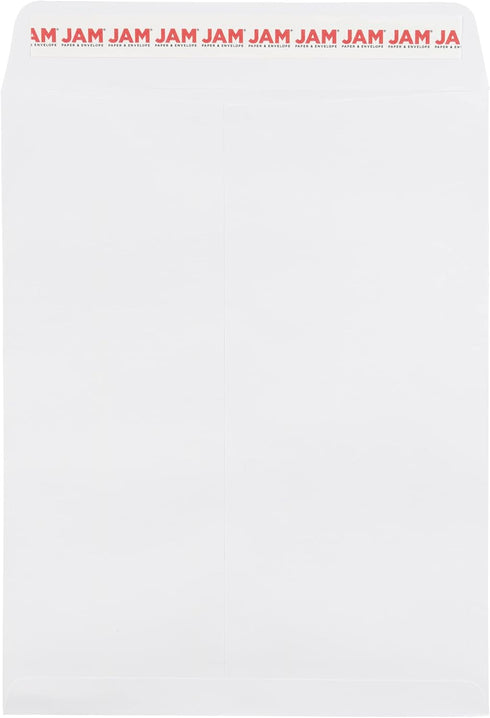 JAM PAPER 8 3/4 x 11 3/4 Open End Commercial Envelopes with Peel and Seal Closure - White - 25/Pack...
