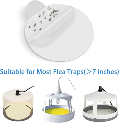 Flea Trap Refill Discs 7.1 Inch Replacement Glue Boards for Most Models Flea Traps for Inside Your Home, 12 Pack...