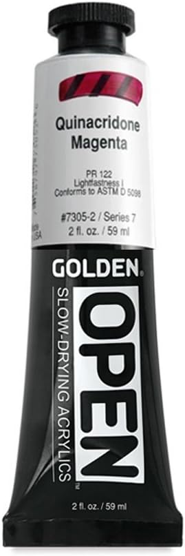 Golden Open Acrylics - Quinacridone Magenta, 2 oz Tube...