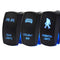Dasen Rocker Switch 3PCS Laser Sasquatch & Rear & LED Lights Toggle Switch Blue Compatible with ATV UTV SUV...
