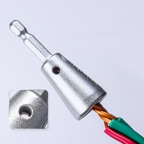 Wire Twister Tool for Drill, Wire Twister Wire Connector, 1.5-6 Square 2-6 Way Cable, Wire Stripping and Twisting Tool, Adapter Attachment for Pow...
