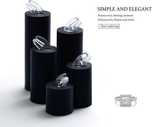 Oirlv Acrylic Jewelry Display Stand Ring Showcase Display Holder (7 PCS Rings Stand)...