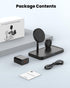 3-in-1 Charger Stand for MagSafe: JoyGeek Wireless Charging Station for iPhone 15/14/13/12 Pro Max Plus Mini, Magnetic Mag-Safe Dock for Apple Wat...