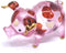 Handmade Mini 2" Blown Glass Pig Figurine, Pink with 22K Gold Accents, Gift Ideas, Fantasy Cool Stuff Decor No.2...