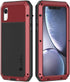 Lanhiem iPhone XR Metal Case, Heavy Duty Shockproof Case with Built-in Glass Screen Protector, Rugged Full Body Protective Cover for iPhone XR, Re...