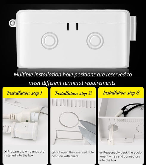 2-Pack 5.5" Square Security Camera Junction Box Mouting Bracket, Universal Bullet Dome Camera Junction Outlet Box Mount Hide Cable Junction Box fo...