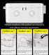 2-Pack 5.5" Square Security Camera Junction Box Mouting Bracket, Universal Bullet Dome Camera Junction Outlet Box Mount Hide Cable Junction Box fo...