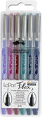 Uchida LePen Porous Point Pen, Magenta, Amethyst, Navy, Burgundy, Teal 6 per Set...