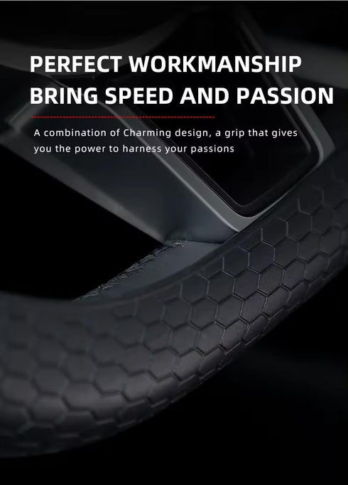 Steering Wheel Cover Sport Design Honeycomb Hexagonal Pattern Universal fit Anti Slip Soft Silicone (Blue)...