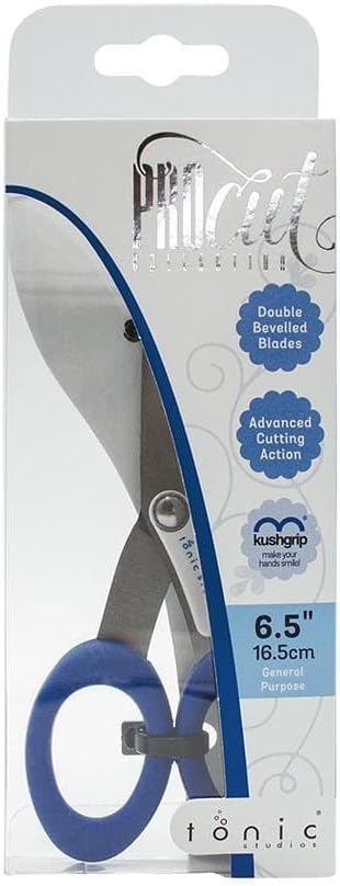 Tonic Studios Left Handed Scissors - All Purpose Heavy Duty Snips with Titanium Coating - Lefty Craft Tool for Fabric, Cardstock, and Vinyl - 6.5 ...