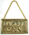Hanging Solid Brass Fireplace Damper Open Closed Sign...