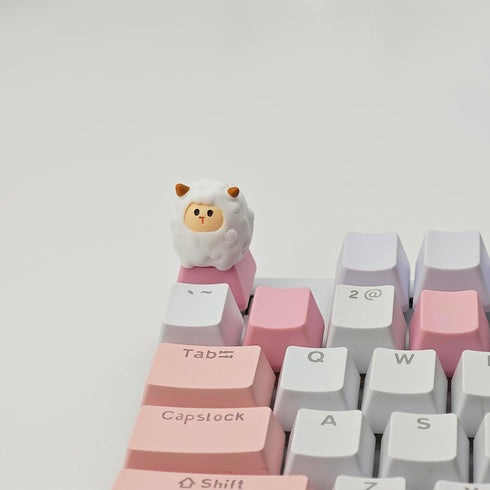 Cartoon Animal Keycaps DIY Personality Custom Cute ESC Keycap Replacement Bottom for MX Switches Custom Gaming Mechanical Keyboard (Cartoon Sheep)...