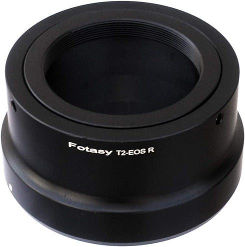 Fotasy Adjustable T2 T Mount Lens to Cannon EOS RF Adapter, T2 Telescope Lens R Adapter, T Mount to RF, Compatible with Canon EOS R Mirrorless Cam...