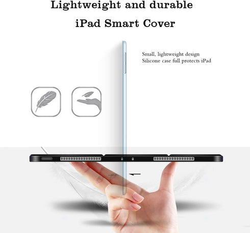 Fullgaden iPad Case - Ultra Slim Lightweight Smart Shell Stand Cover with Translucent Frosted Back (Auto Wake/Sleep)?Multiple model selection, 10....
