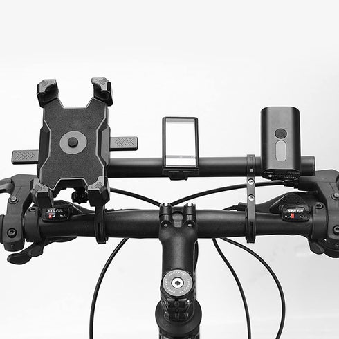 Bicycle Extension Bracket?Aluminum Alloy Bike Double Handlebar Extender for Holding Bicycle Speedometer, Phone Light Mount Holder(Black)...