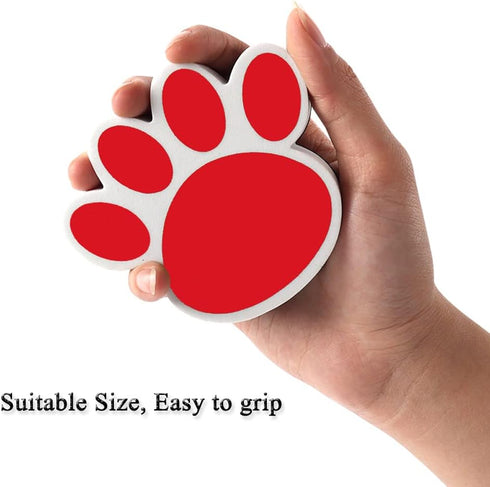3PCS Magnetic Dry Erasers, Mini Footprint Whiteboard Eraser, Thick Felt Bottom Surface Glass Blackboard Duster, Animal Pattern Wiper for Classroom...