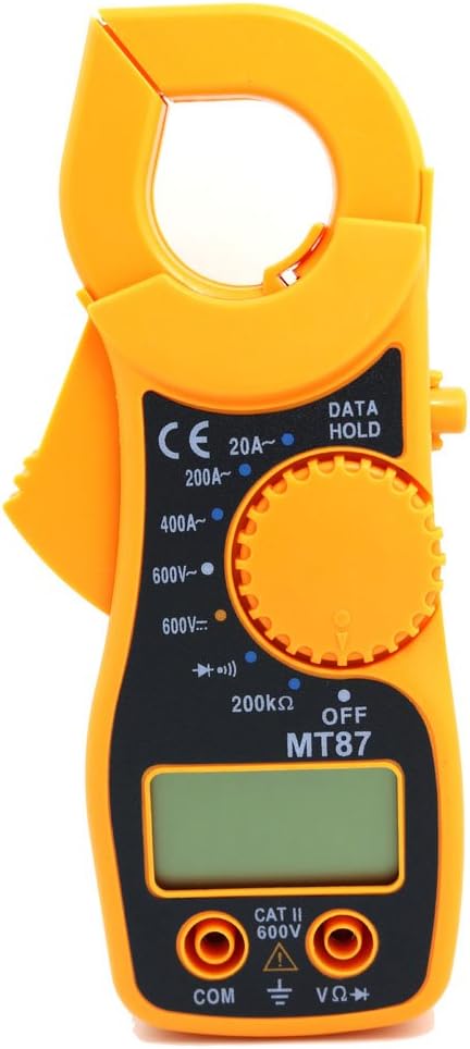 Digital Clamp Meter Multimeter AC/DC voltmeter, AC/DC Current, Resistance, Diode Tester With Overload Protection Results Recorder LCD Display...